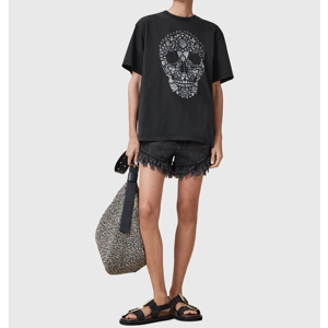 AllSaints Shkull Boyfriend Graphic Cotton T-Shirt